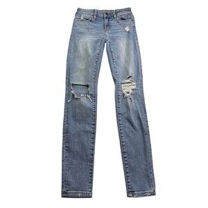 American Eagle Outfitters Jegging Jeans Size 0 Regular Distressed Destroyed